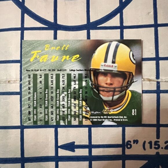 1996 Skybox Impact Rookies BRETT FAVRE ALL-TIME IMPACT ROOKIE #81 HOF Packers - Picture 6 of 8
